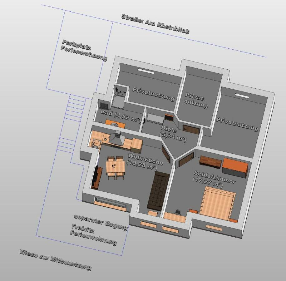 Ferienwohnung 554 - Urbar, Vis-A-Vis Der Loreley Urbar  ภายนอก รูปภาพ